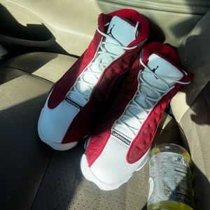 Jordan Red and White Sneakers